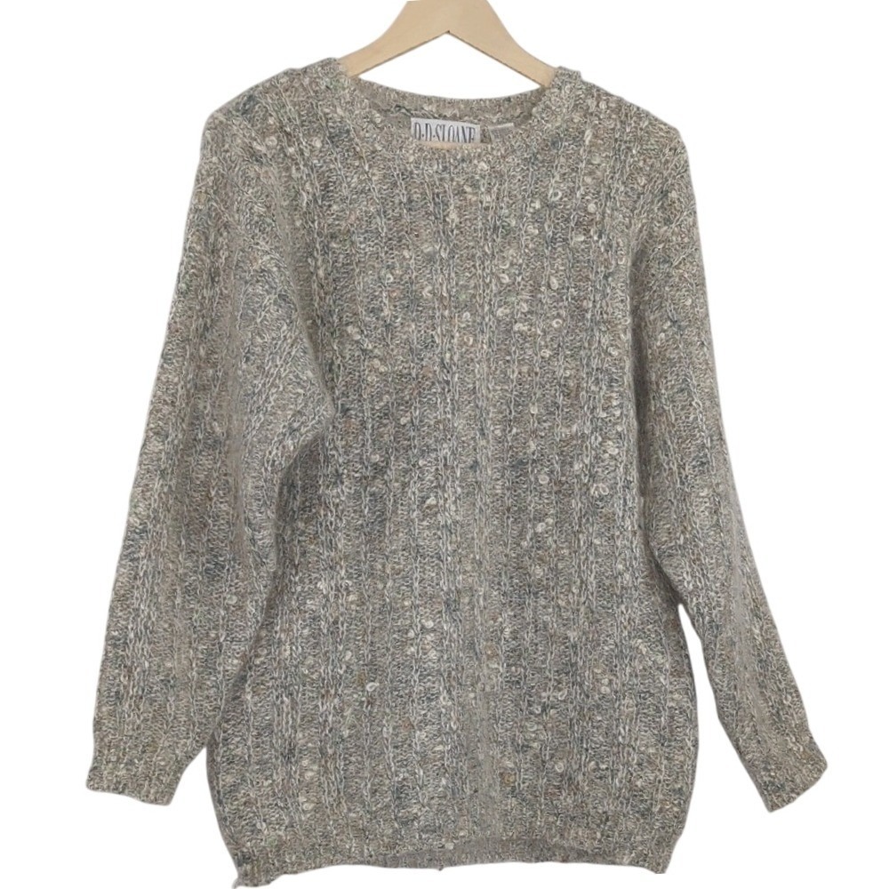 Vintage‎ 90s DD Sloane Mohair Sweater Cozy Coastal Fisherman Heritage Preppy Med